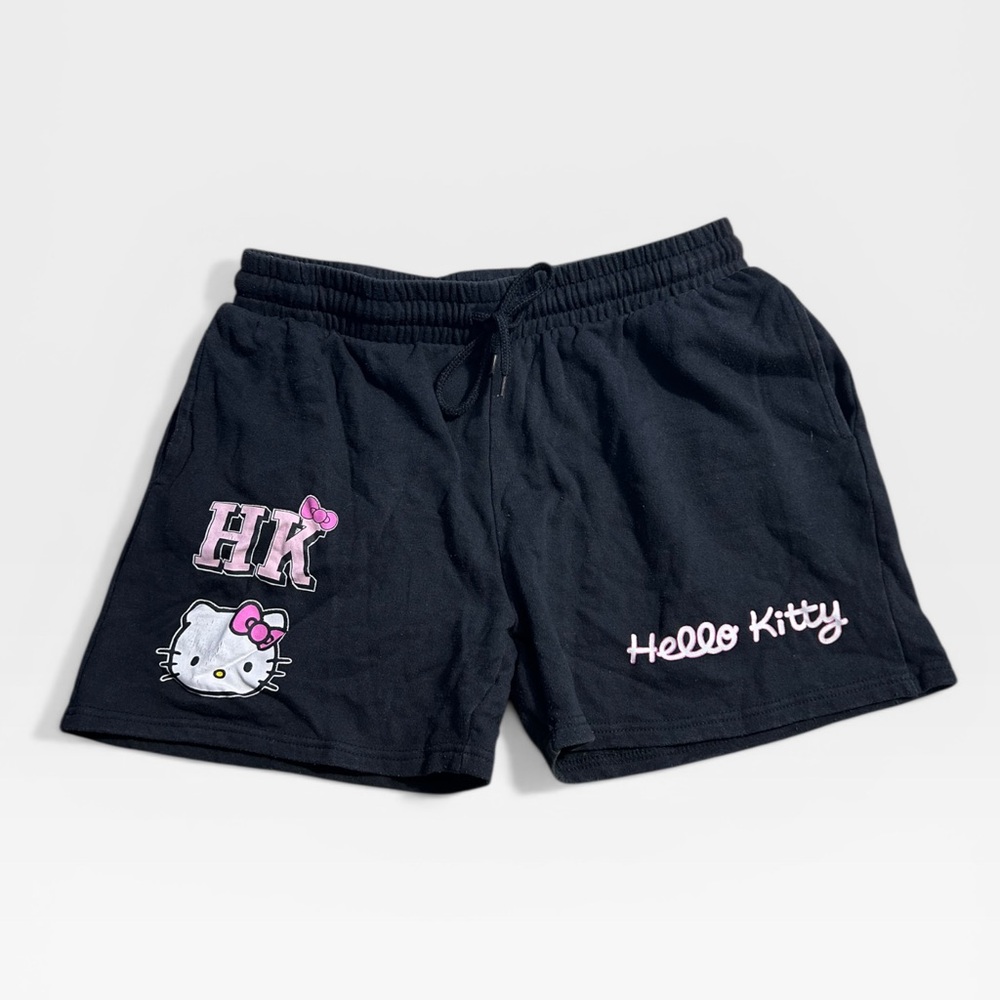 5 for $25🔥Hello Kitty by Saurio Elastic Waist Black Knit Shorts Medium